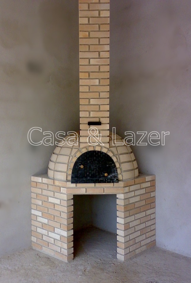 Forno para pizza em alvenaria