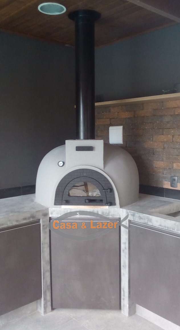 Forno para pizza em alvenaria