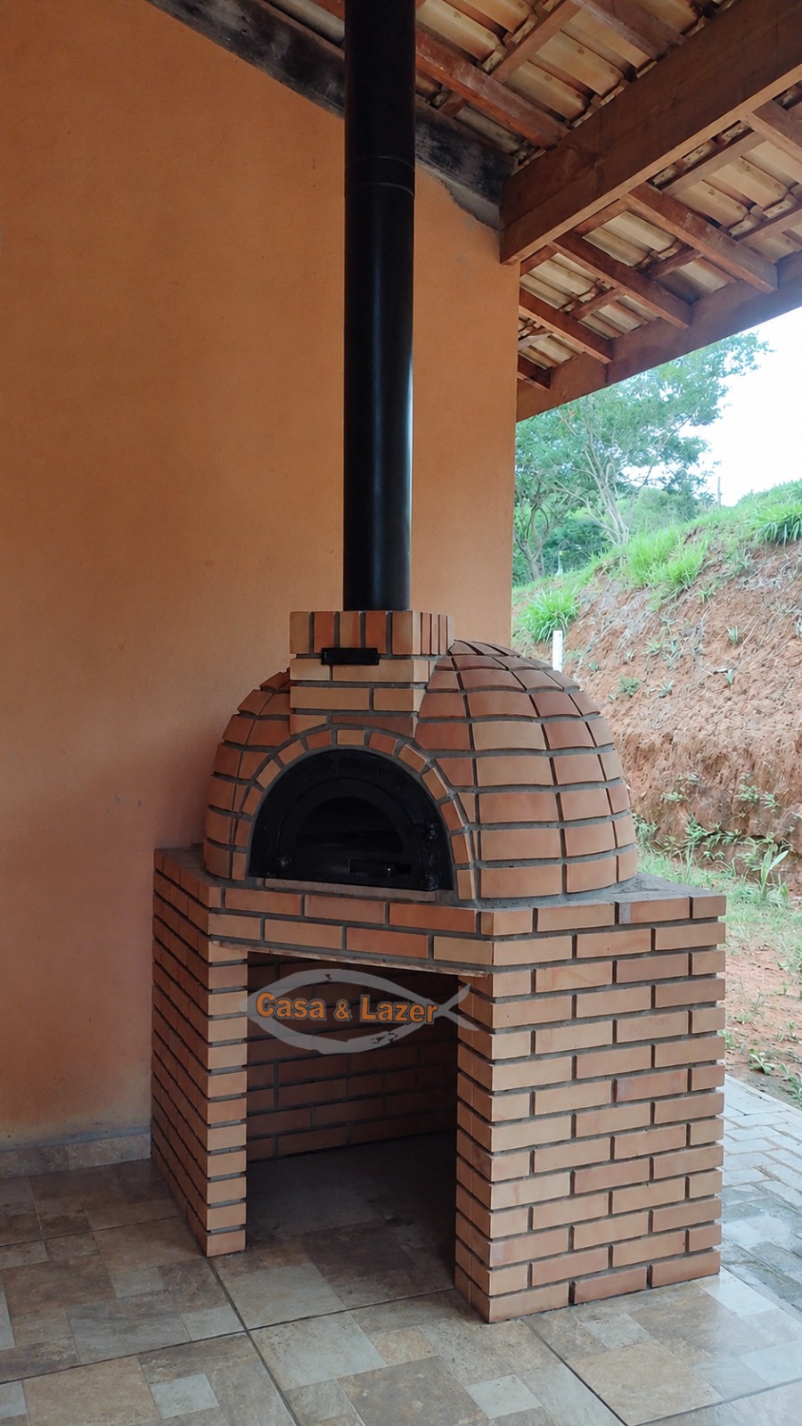 Forno para pizza em alvenaria