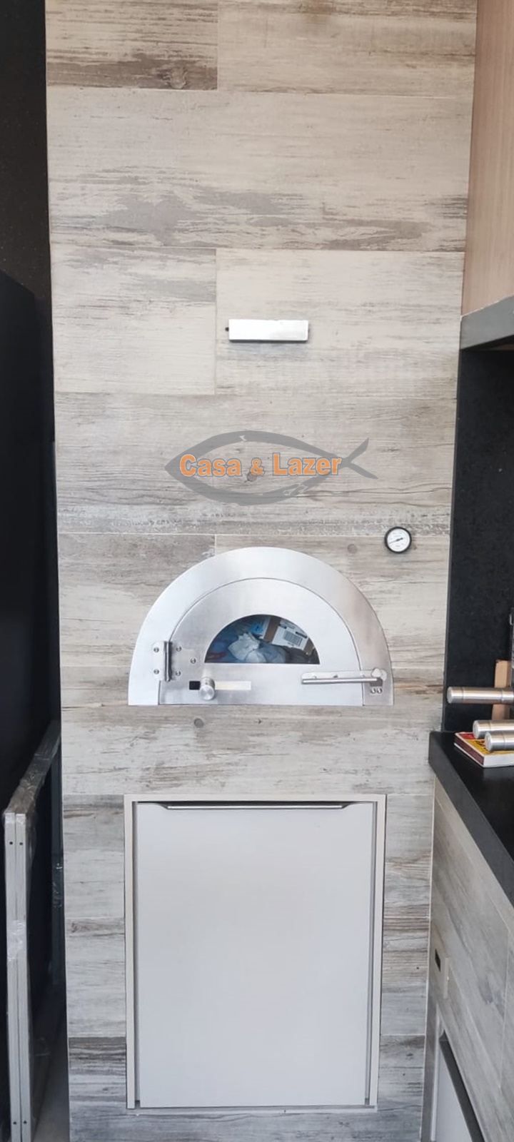 Forno para pizza em alvenaria