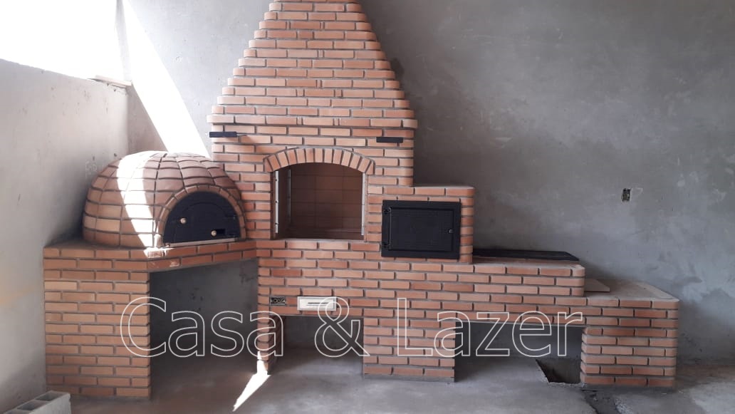Kits Churrasqueira, fogão a lenha e forno de pizza em alvenaria