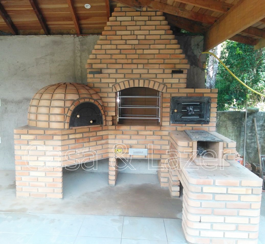 Kits Churrasqueira, fogão a lenha e forno de pizza em alvenaria