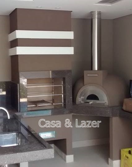 Kits Churrasqueira, fogão a lenha e forno de pizza em alvenaria