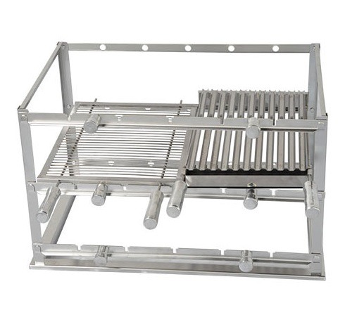 Suportes e grill para churrasqueira