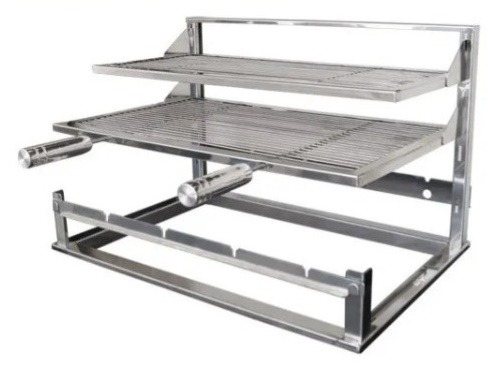 Suportes e grill para churrasqueira