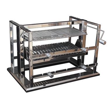 Suportes e grill para churrasqueira