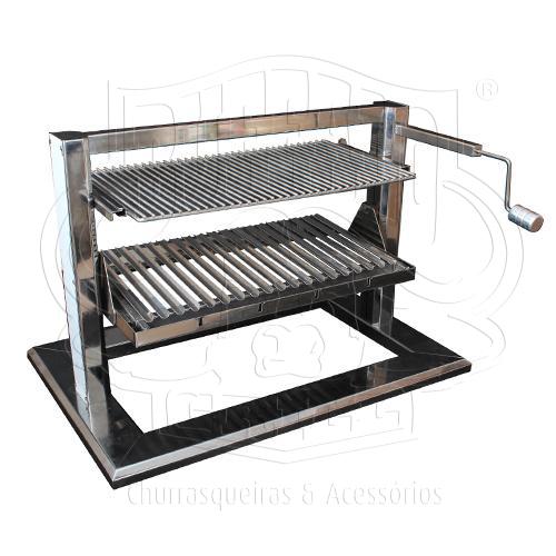 Suportes e grill para churrasqueira